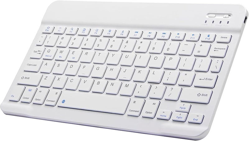 LOOBOAKY Bluetooth Keyboard for iPad, Rechargeable Portable 10 inch Wireless Keyboard for iPhone, iPad mini, Samsung Tablets Keyboards Ultra-Slim, Travel Office Computer Accessories - Image 1